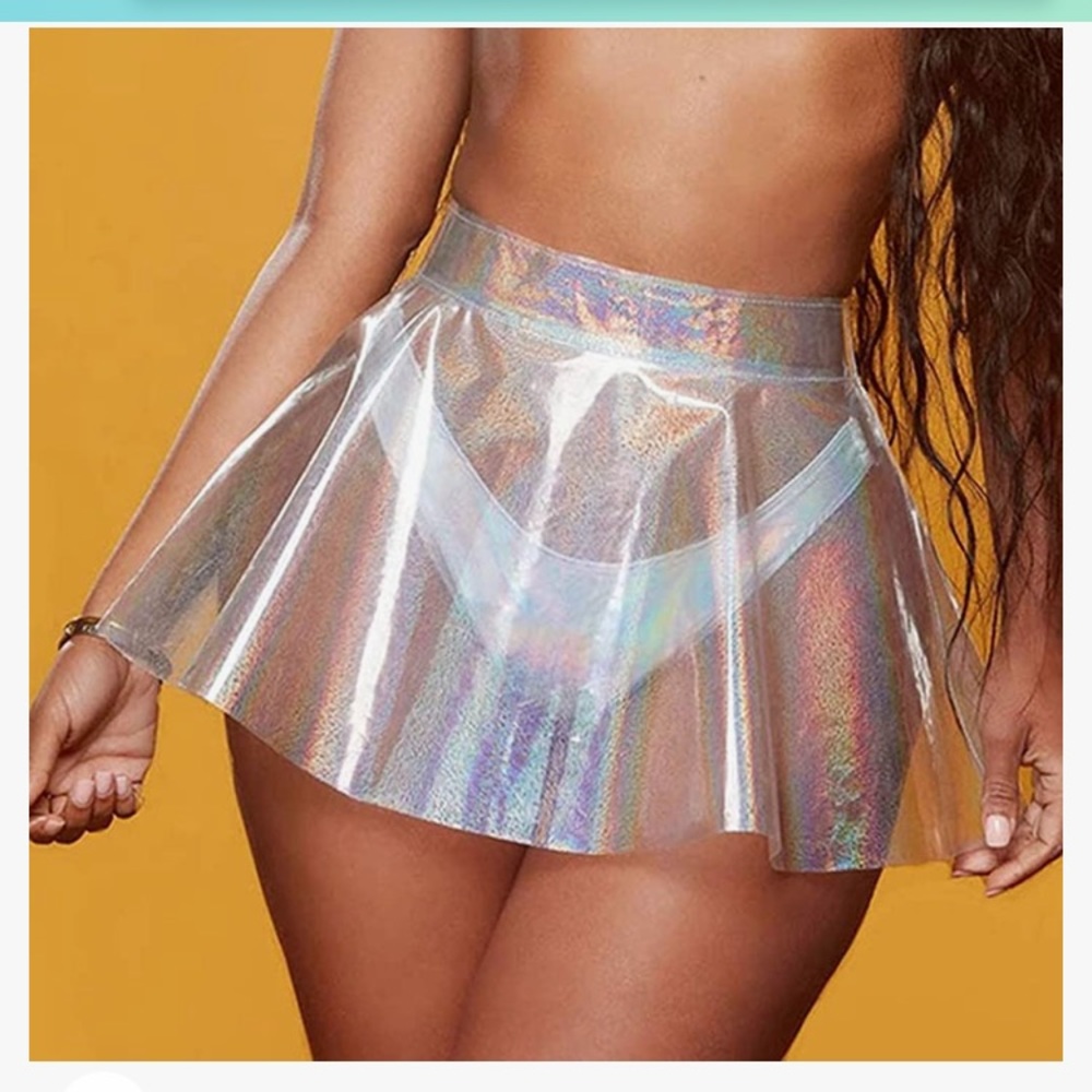 Irradessent clear mini skirt XL brand new race wear